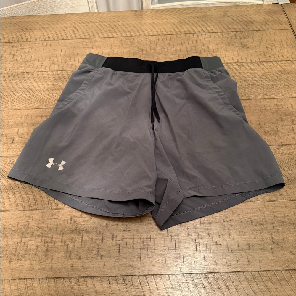 UA men's Gray Athletic Shorts